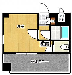 ロマネスク白金第2 ワンルームの間取図画像