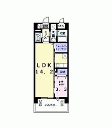 メゾンドラック 1LDKの間取図画像