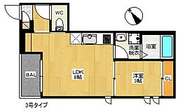 REGALEST U-M.78 祇園(仮：RE 祇園6) 1階1LDKの間取り