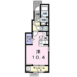 クラール仙北 ワンルームの間取図画像