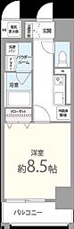 リラシオ西明石駅前 1Kの間取図画像