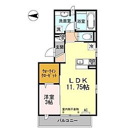 OTT'SK2 1LDKの間取図画像