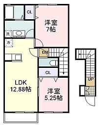 間取図画像 2LDK