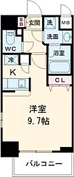 エイペックス神戸みなと元町CoastLine 1Kの間取図画像
