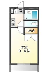 Mh-Arc市田 1Kの間取図画像