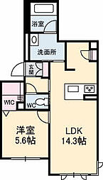 シャーメゾンアルタミラ府中 101 1階1LDKの間取り