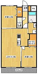 オリノ・リコ 2LDKの間取図画像
