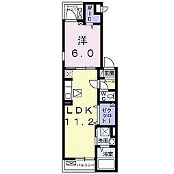シャローム 1LDKの間取図画像