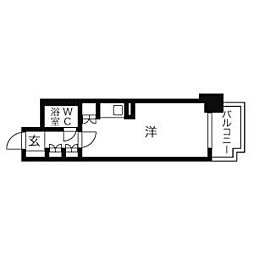 ダイアパレスステーションプラザ五橋 ワンルームの間取図画像