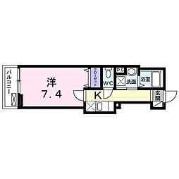 カサ・デ・三軒茶屋 1Kの間取図画像