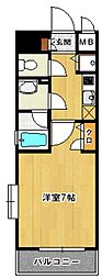 ピュアドームエルクオーレ箱崎 1Kの間取図画像