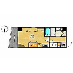 MilkyWay鵠沼 ワンルームの間取図画像