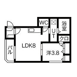 Campanella 3階1LDKの間取り