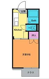 グリーンコーポオオツ 1Kの間取図画像