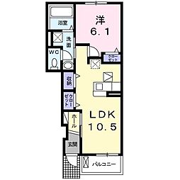 プロロジェ 1LDKの間取図画像
