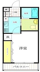 Ｍ’s三宮 2階1Kの間取り