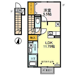 サンボナール 1LDKの間取図画像
