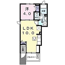 ラフォーレ1 1LDKの間取図画像