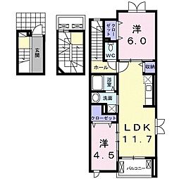 マーガレット・ストーンズ 2LDKの間取図画像