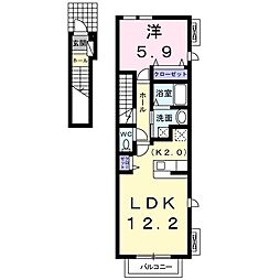 スプリングウィンド 1LDKの間取図画像