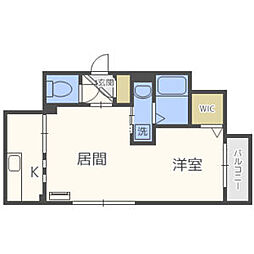 エルボックス札幌 1LDKの間取図画像