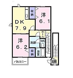 間取図画像 2DK