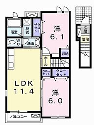 サンヴィスタハウス 2LDKの間取図画像