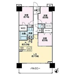 レーベン長岡寺島町ヴェルテリエ 3LDKの間取図画像