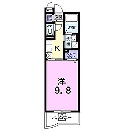 セントラルスクエア 1Kの間取図画像