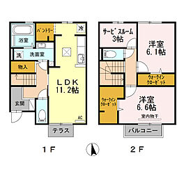 間取図画像 2LDK