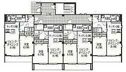 ビューノ市野 1LDKの間取図画像