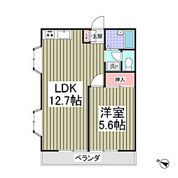 JR八高線 毛呂駅 徒歩3分の賃貸アパート 1階1LDKの間取り