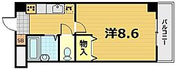 ルネッサ桃山 1Kの間取図画像