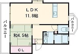 アニバーサリー25 1LDKの間取図画像