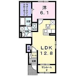 フォルトゥーナ　Ａ 1階1LDKの間取り