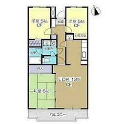 カサグランデ永福 206 2階3LDKの間取り