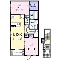 清和苑 2LDKの間取図画像