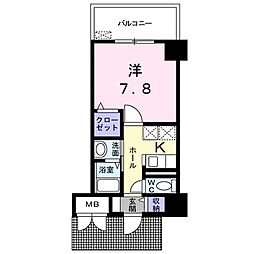 フューチャー野里 1Kの間取図画像