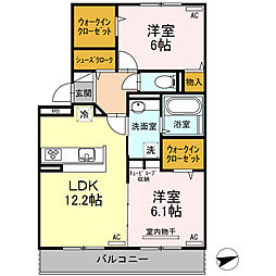 フトゥーロ 2LDKの間取図画像