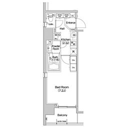 COMFORIA錦糸町 1Kの間取図画像