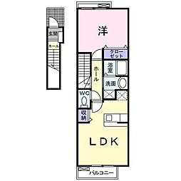 ロイヤルステージ・アイD 1LDKの間取図画像