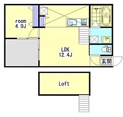 LAVILLE3 1LDKの間取図画像