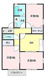 間取図画像 3DK