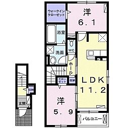 間取図画像 2LDK