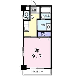 レーベンスクエア 1階1Kの間取り