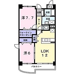コンフォートフェリシア 2LDKの間取図画像