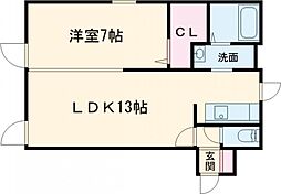 CuoreNEXESEAST 1LDKの間取図画像