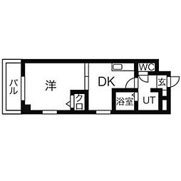 セントラルハイツ可児 1DKの間取図画像