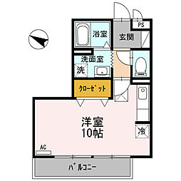 ジュネス ワンルームの間取図画像