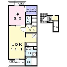 ブリアント・ベル 1LDKの間取図画像